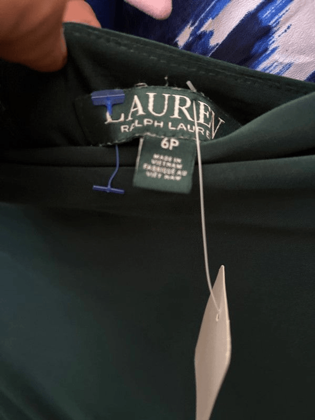 Lauren Ralph Lauren Emerald Green Dress UK 10 Petite (6P)